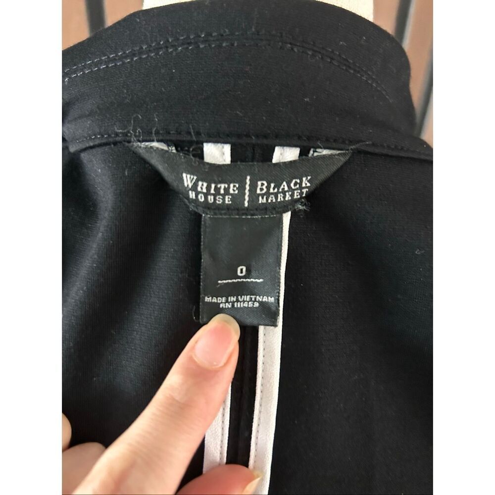 White House black market military style blazer front buttons stylish work attire - Picture 5 of 7